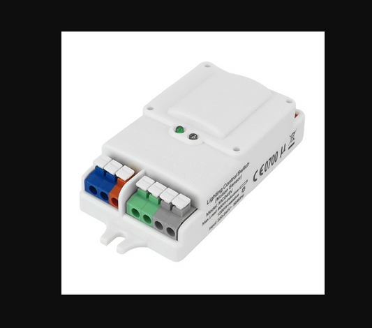 Sensore di movimento a microonde compatto, controllo luce e illuminazione
