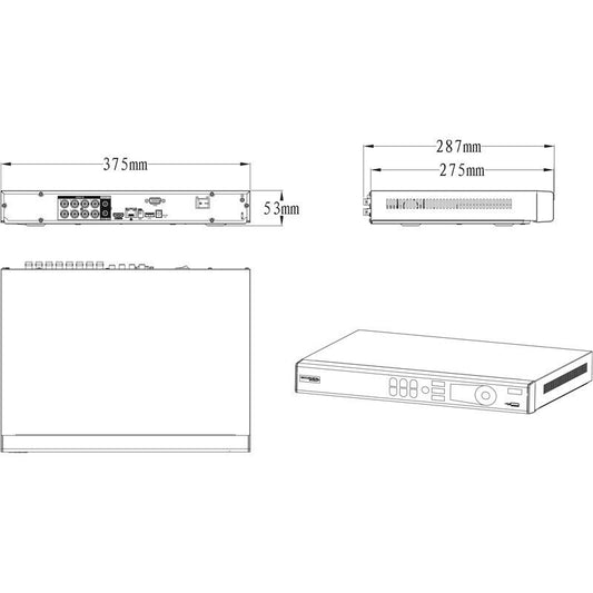 Videoregistratore dvr xvr IBRIDO 5IN1 HDCVI AHD HDTVI CVBS IP 8 CH 4K P2P