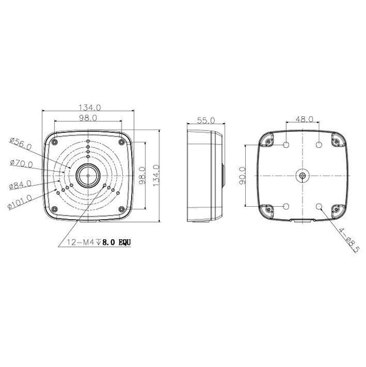 PFA122  Box di giunzione stagno - Alluminio - Waterproof - oem Dahua Telecamera