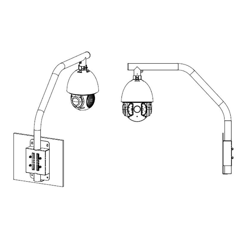 Original DAHUA PFB303S STAFFA IN ALLUMINIO  PTZ speed dome, MONTAGGIO PARAPETTO