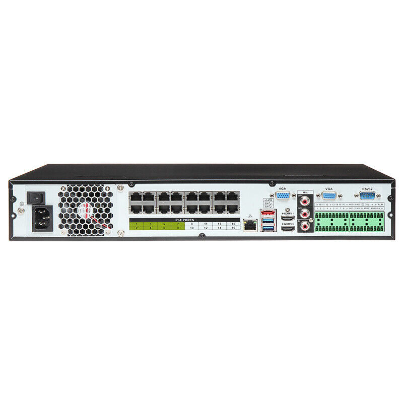 Videoregistratore videosorveglianza NVR 16ch 320Mbps 4K H265 2xHDMI 16ePoE 4HDD