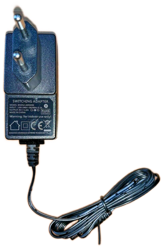 ALIMENTATORE TRASFORMATORE SWITCHING 9V volt 1A ampere, 1 pezzo