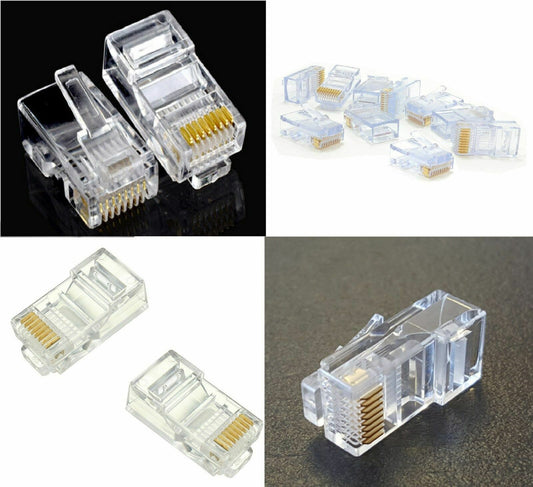 Connettore RJ45 standard CAT5 / 5e / 6, 10 pezzi