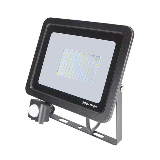 Faro faretto led con sensore pir 50W, luce fredda 6000K