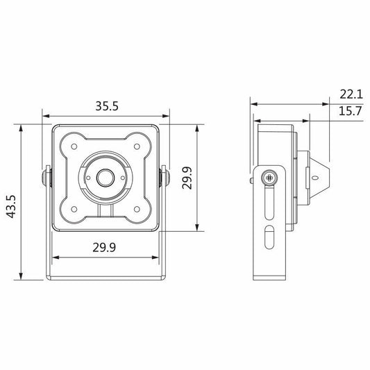 Mini telecamera Pinhole 2.0MP ottica fissa HDCVI Dahua oem HAC-HUM3201B OEMdahua