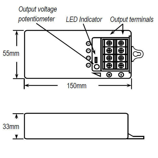 Alimentatore a 4 ch canali 12VDC 5A, Enforcer