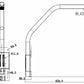 Original DAHUA PFB303S STAFFA IN ALLUMINIO  PTZ speed dome, MONTAGGIO PARAPETTO