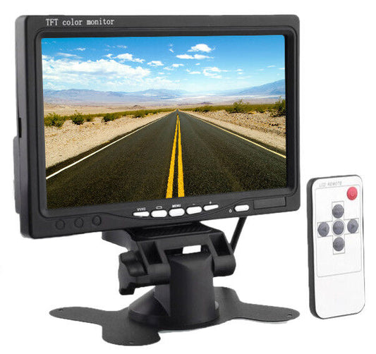 Monitor auto da cruscotto 7" TFT con telecomando, tvcc auto