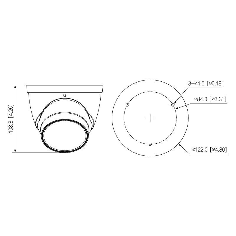 Telecamera TVCC IP 4MP dome turret motorizzata con intelligenza artificiale IA