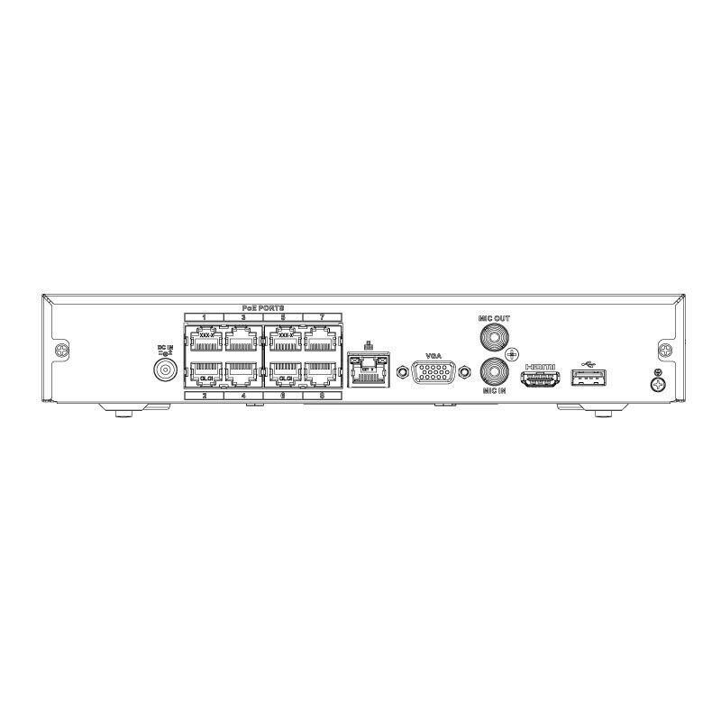 Videoregistratore NVR 8 canali con Poe 4K