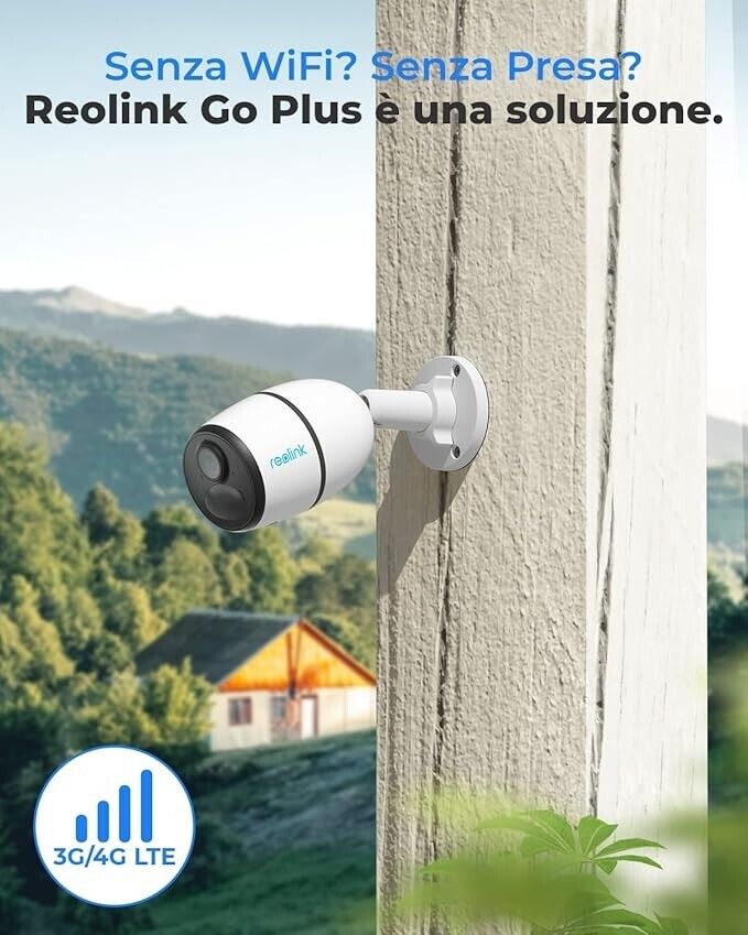 Reolink telecamera 2K 4MP senza fili batteria ricaricabile pannello solare