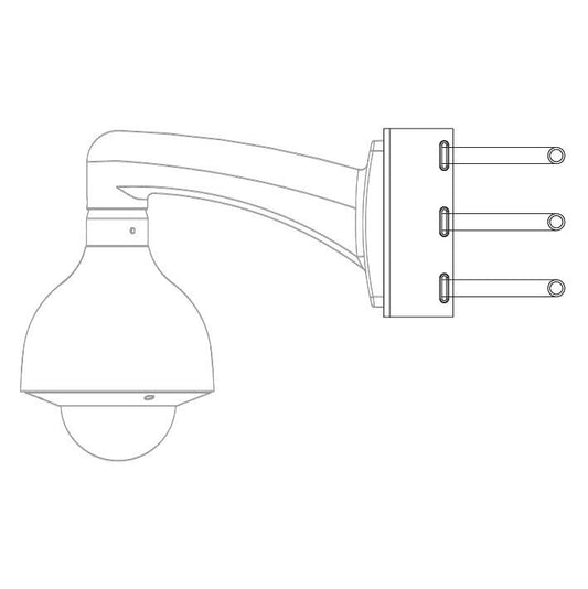 Adattatore da palo per supporto staffa telecamera PTZ e Bullet - DAHUA PFA 150