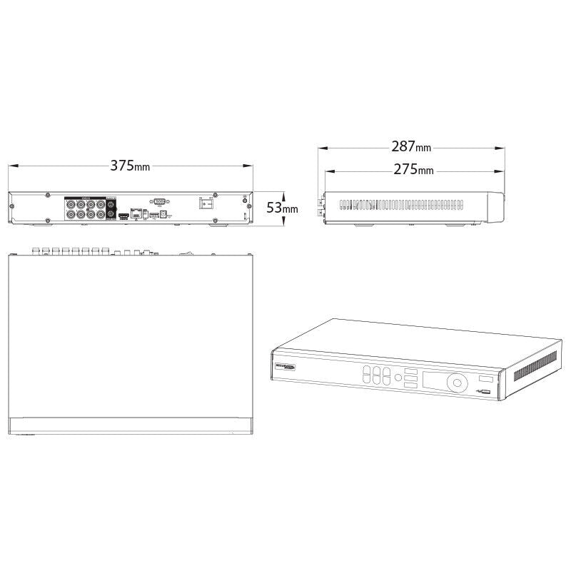 Videoregistratore hdcvi dvr xvr 8MP 16Ch canali